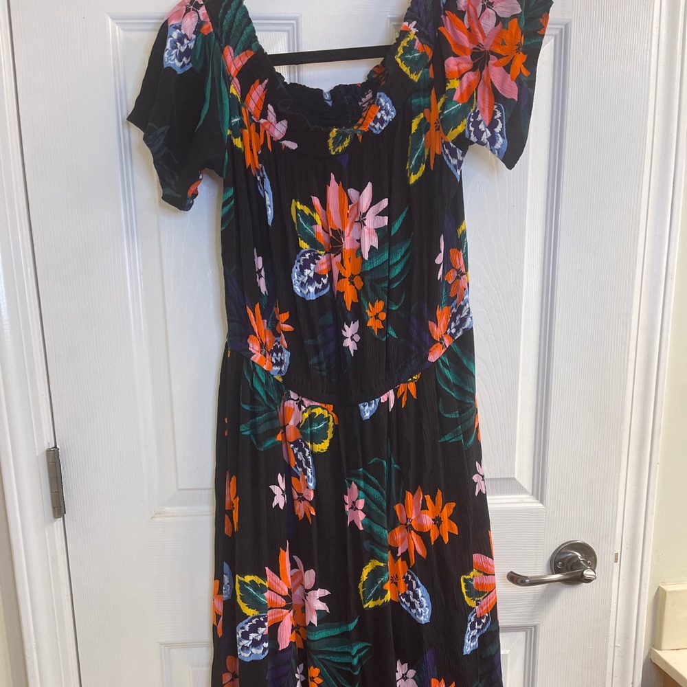 Black floral dress